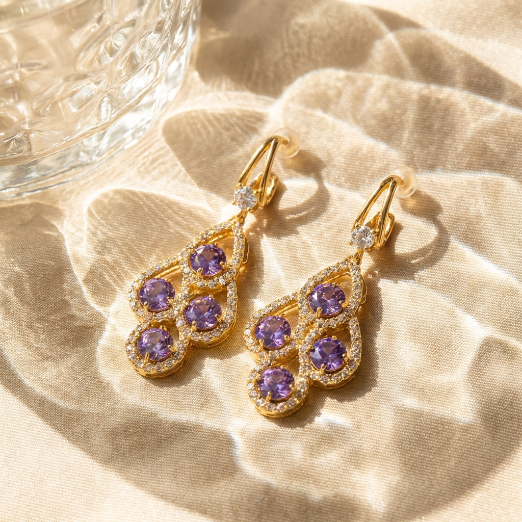 Violette™ | Crystal Drop Earrings