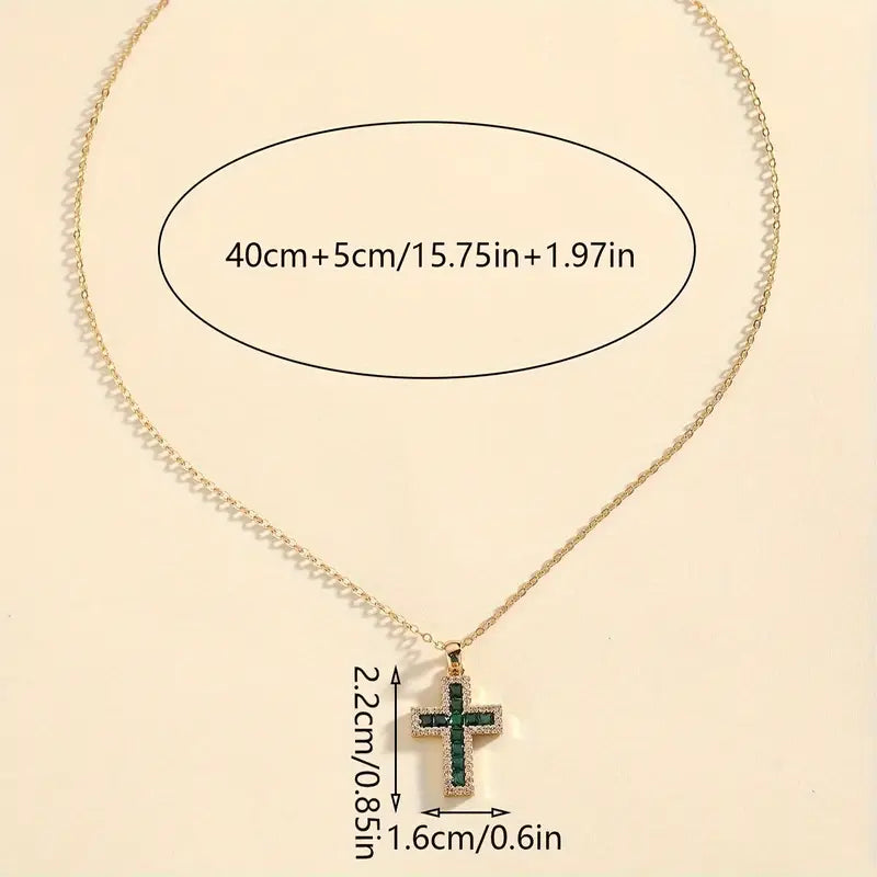Devotion™ | Emerald Cross Necklace
