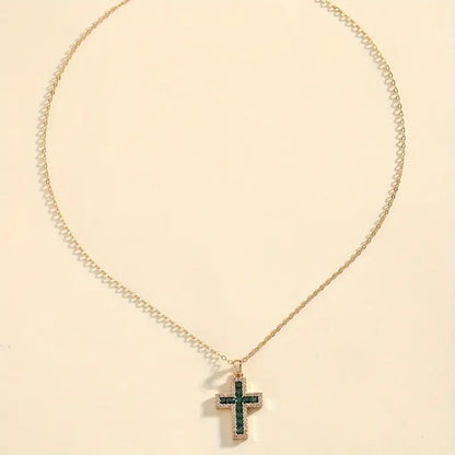 Devotion™ | Emerald Cross Necklace